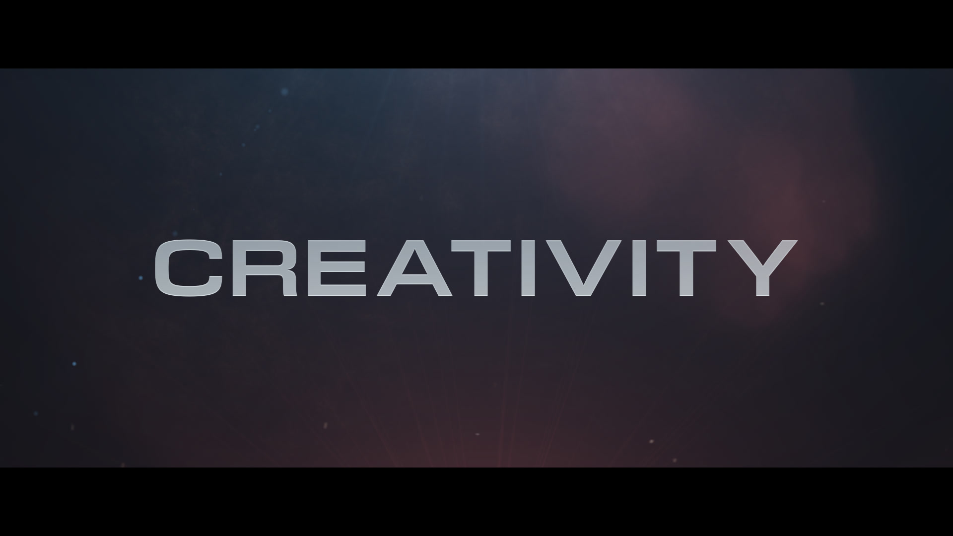 Creativity title design in a graphic editorial composition.