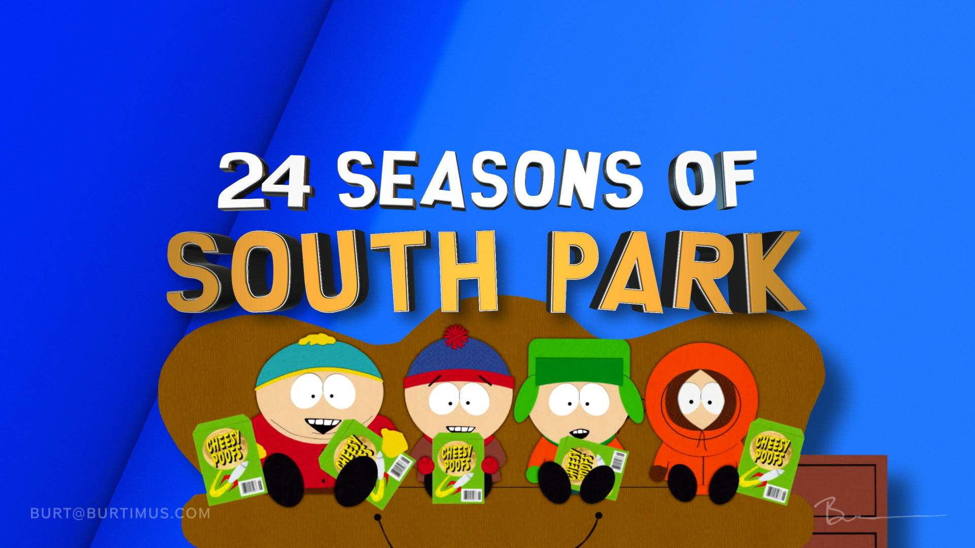 24 Seasons of South Park title design.