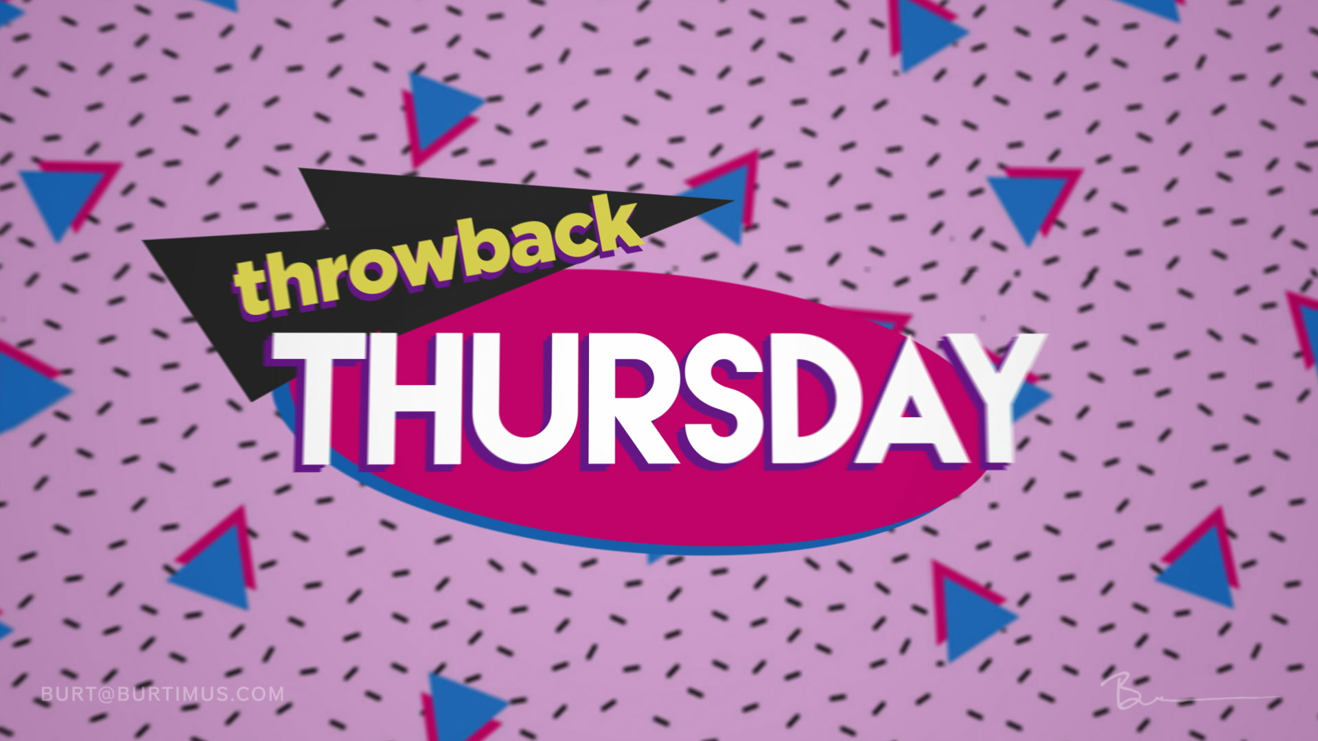 Throwback Thursday title design.