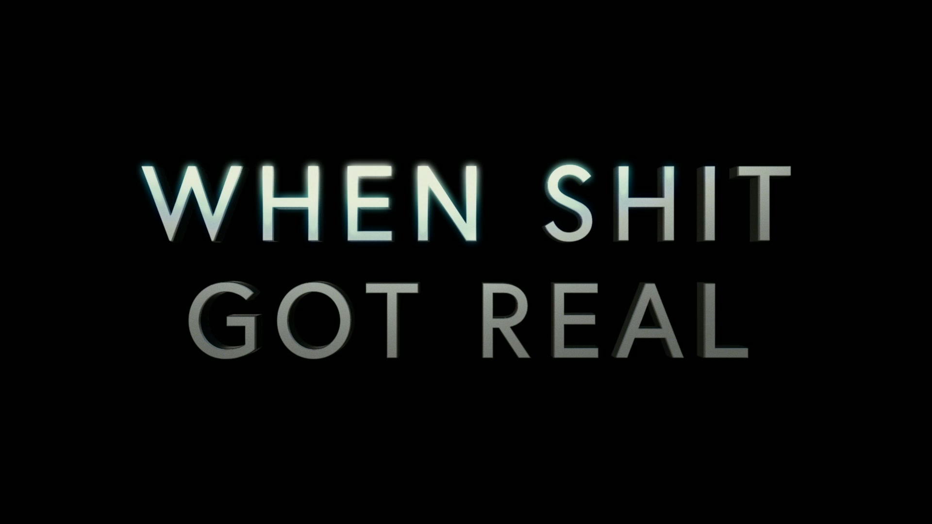 When Shit Got Real opening title sequence created by Burt Rutherford.